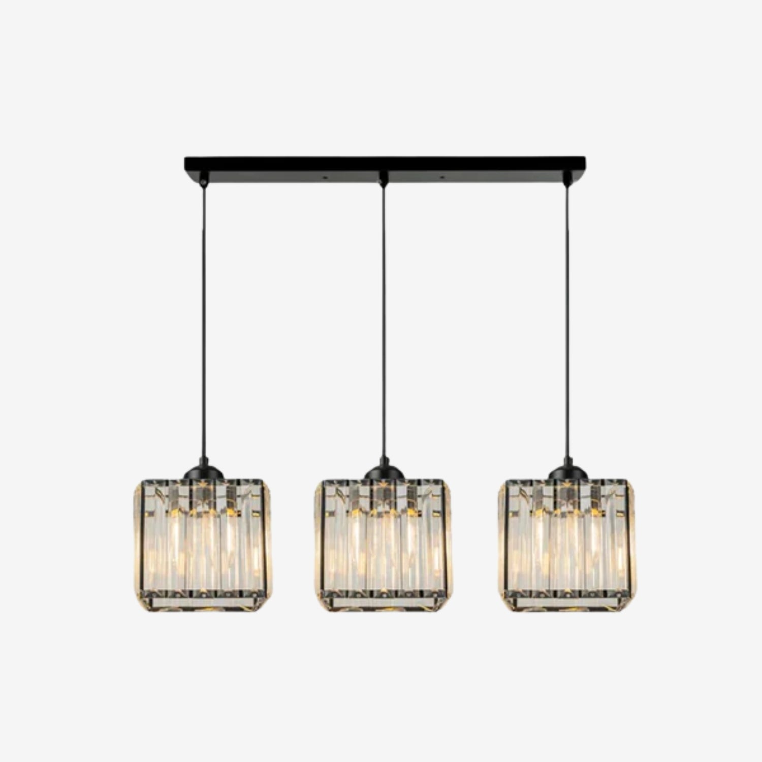 Alevo Triple Head Crystal Pendant Light