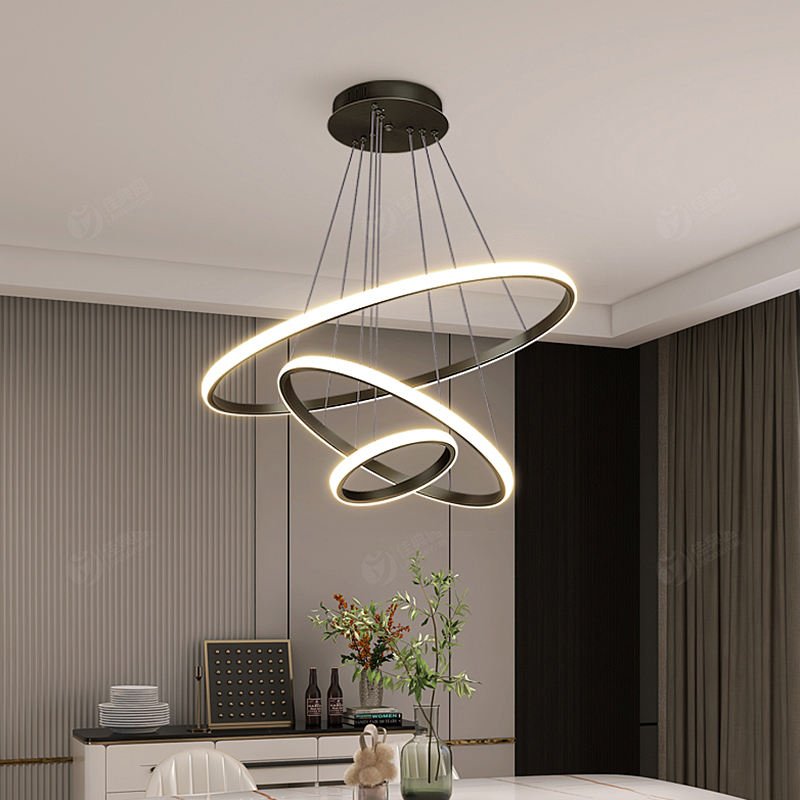 Loora Triple Circle Pendant Light