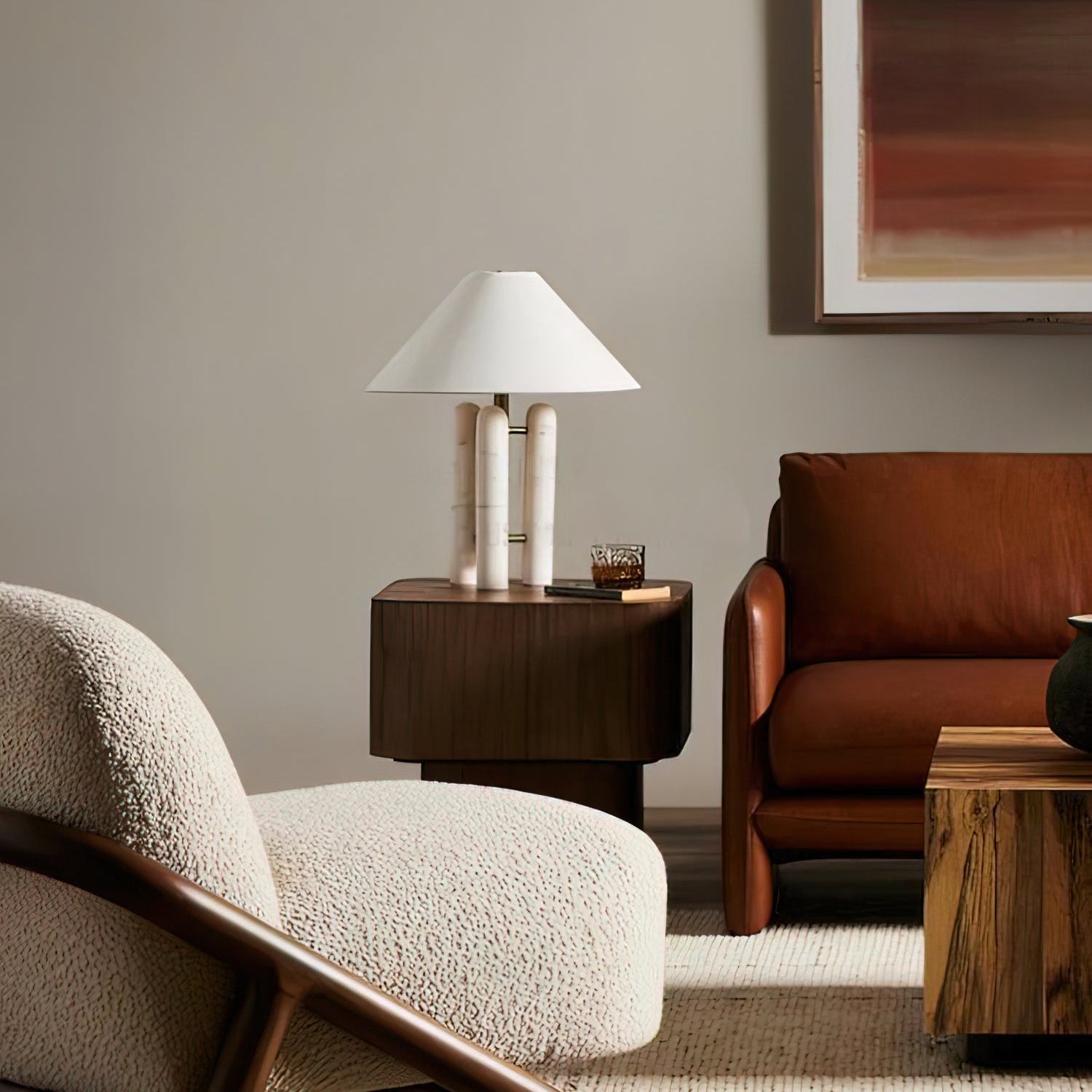 Mosa Tripod Marble Table Lamp