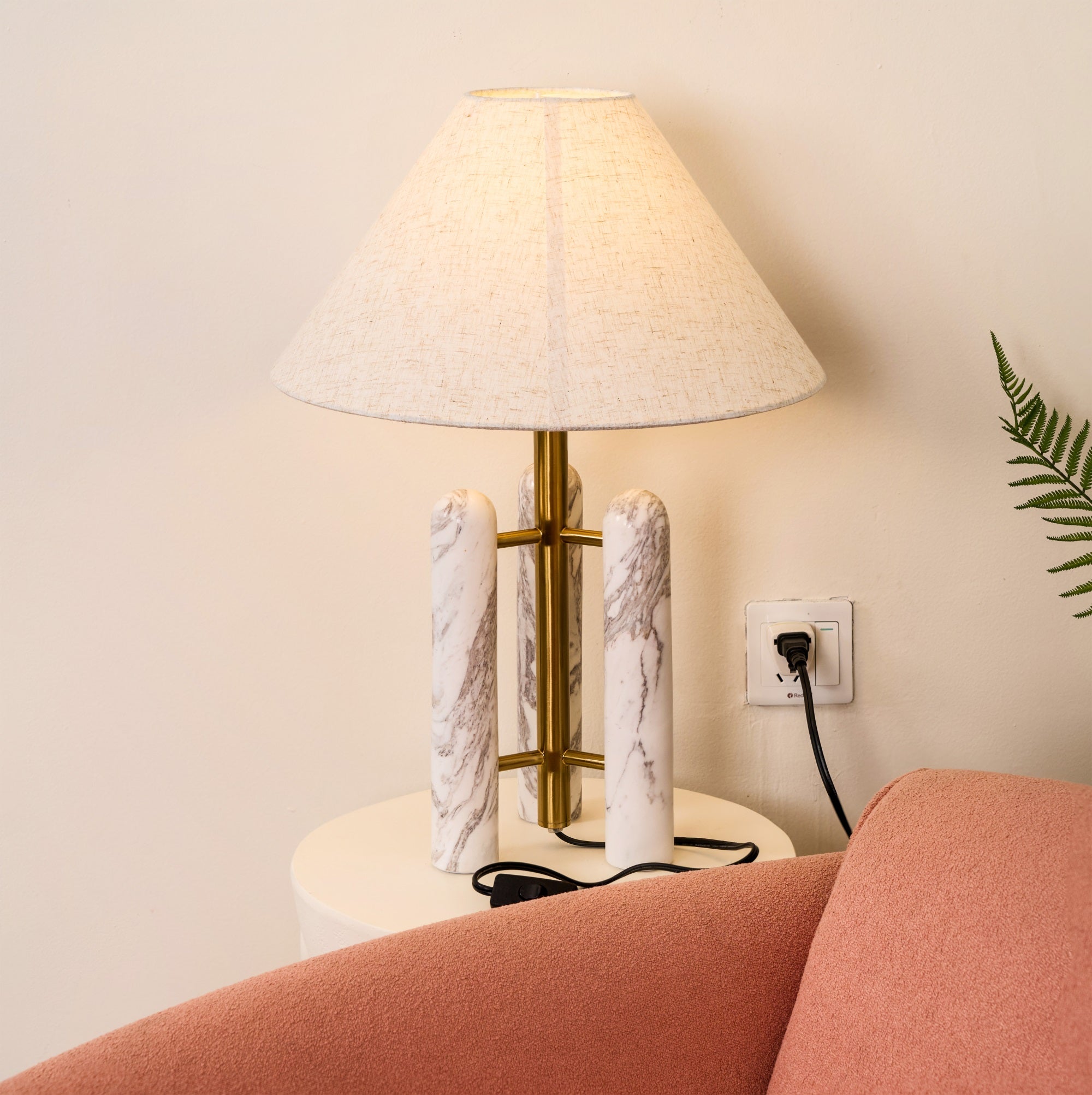 Mosa Tripod Marble Table Lamp