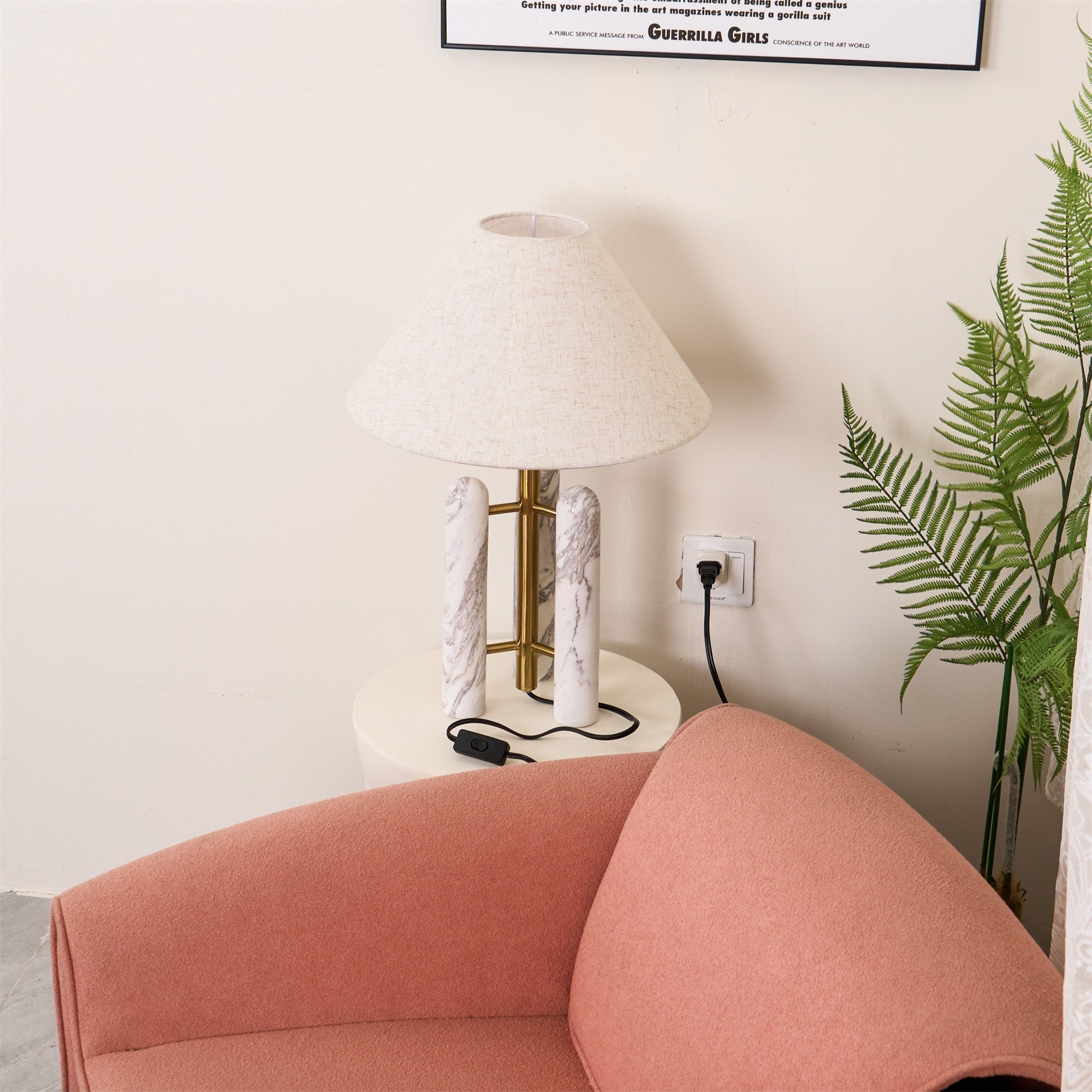 Mosa Tripod Marble Table Lamp