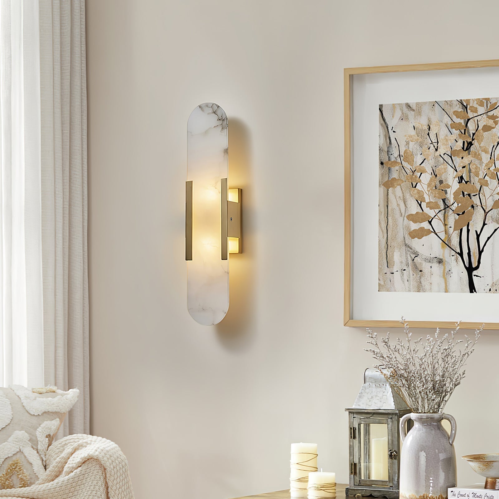 Marce Alabaster Wall Light
