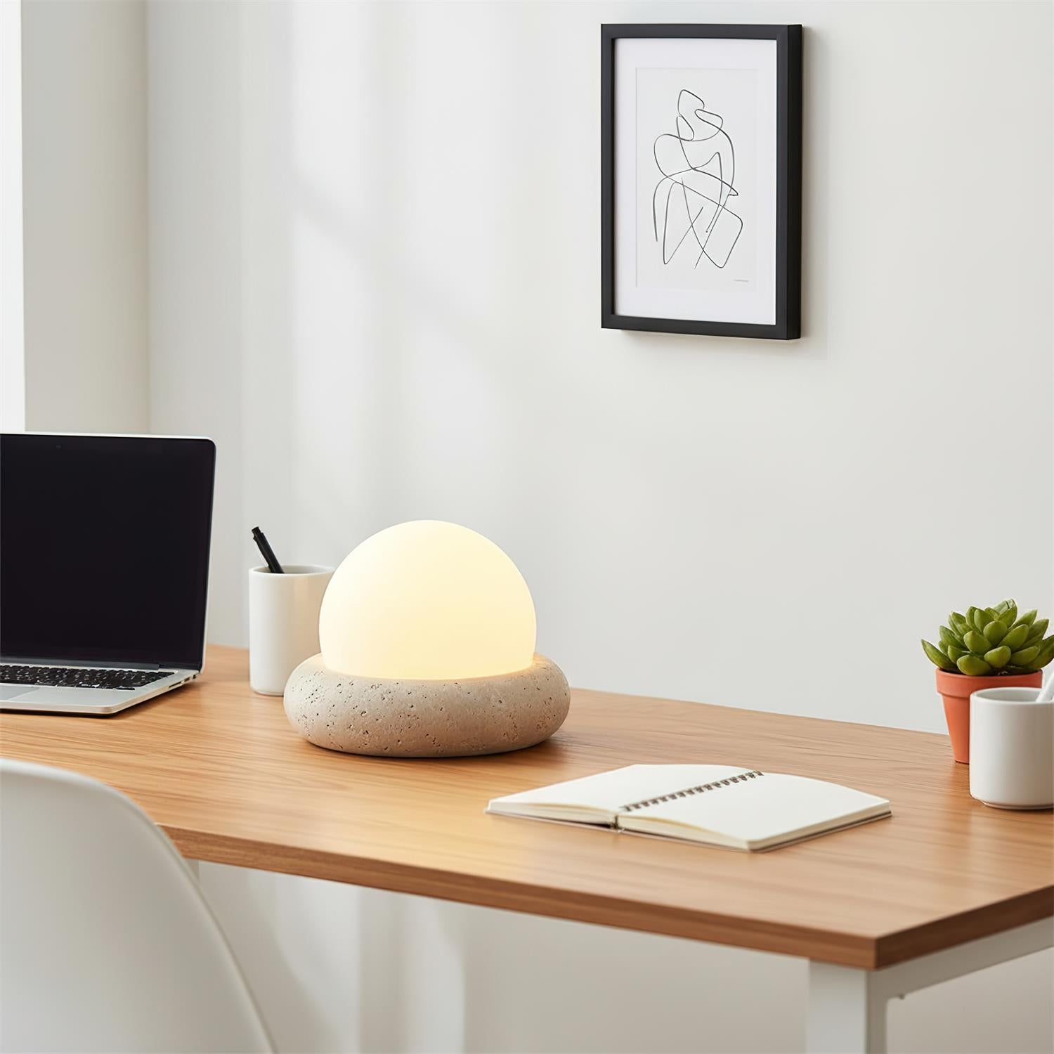 Setelyo Travertine Table Lamp