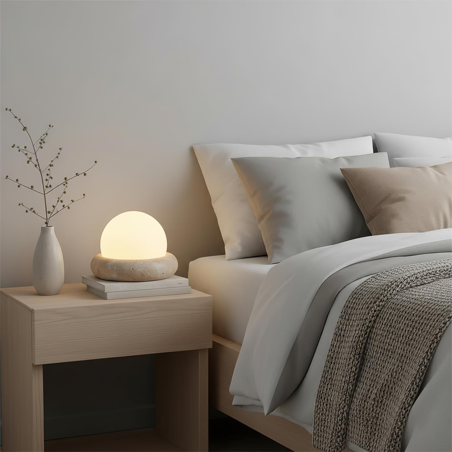 Setelyo Travertine Table Lamp