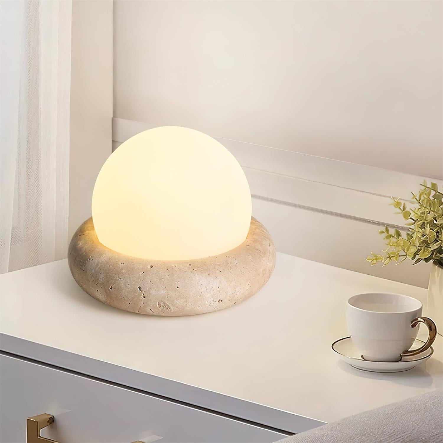 Setelyo Travertine Table Lamp