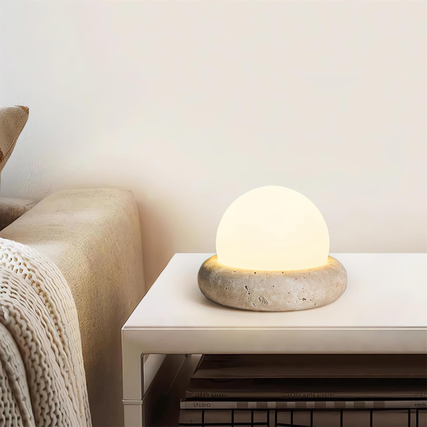 Setelyo Travertine Table Lamp