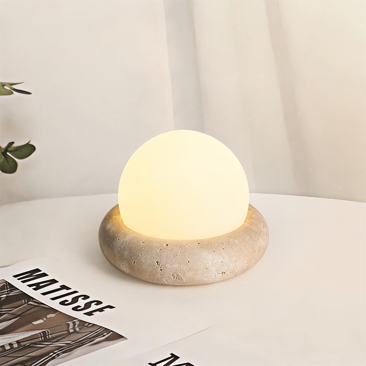 Setelyo Travertine Table Lamp