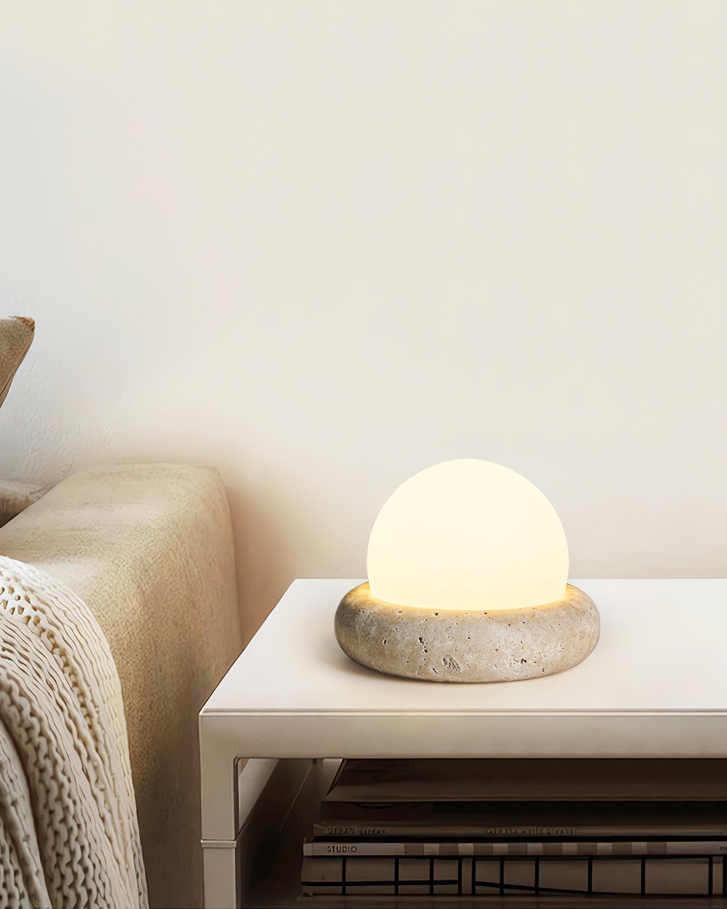 Setelyo Travertine Table Lamp