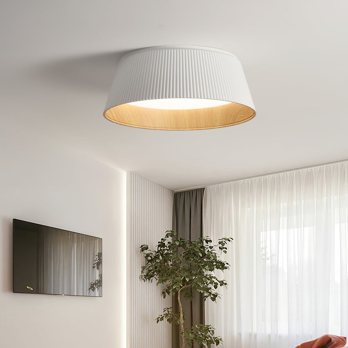 Modern Ribbed Ceiling Light – detail 6