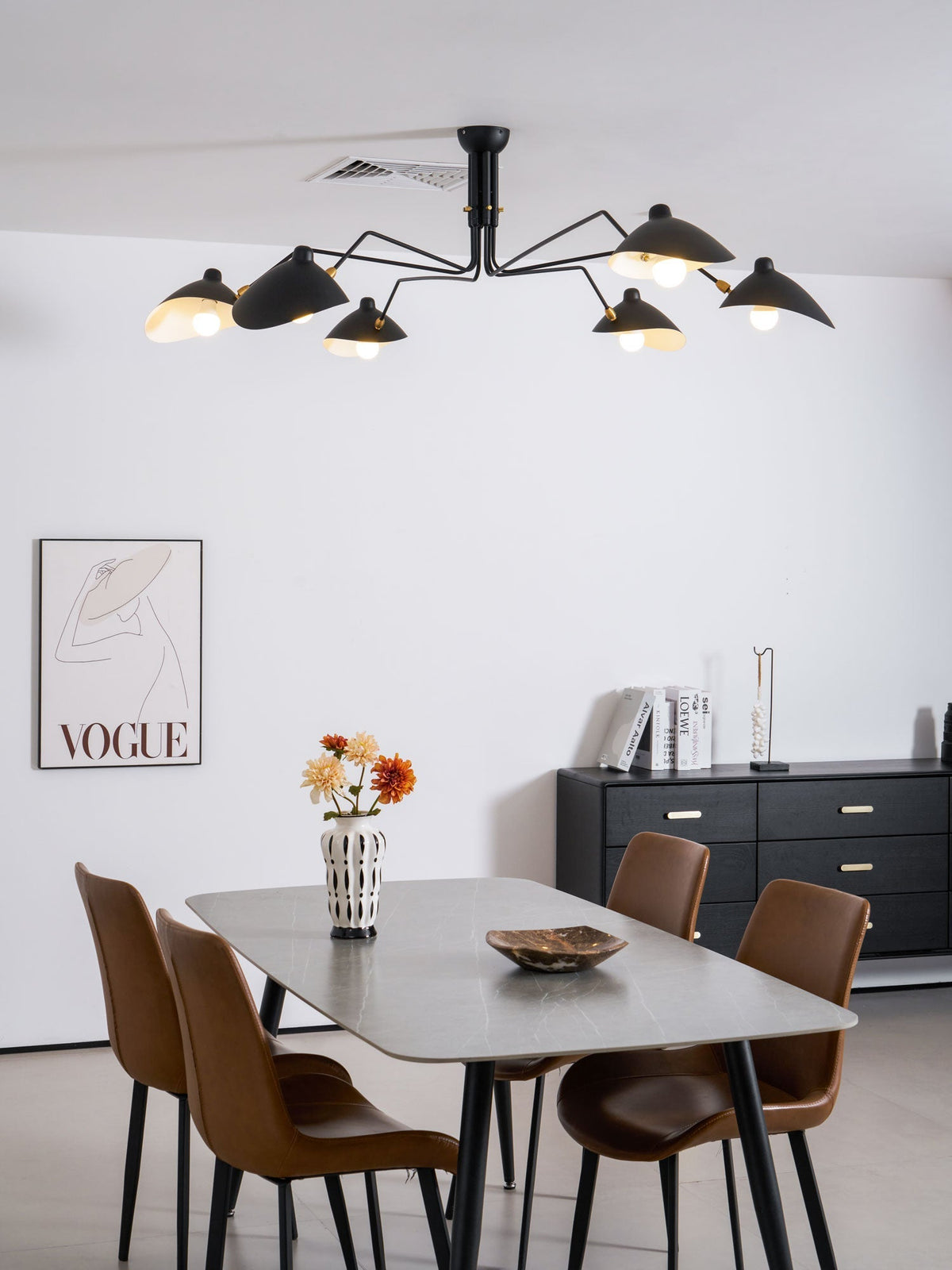 the mid-century spider-arm Ceiling Light A - Vakkerlight