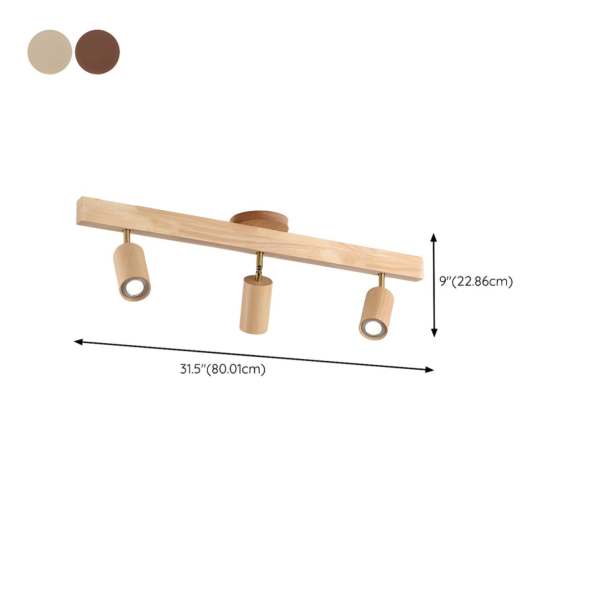 Natural Wood Beam Spotlight Light – detail 17