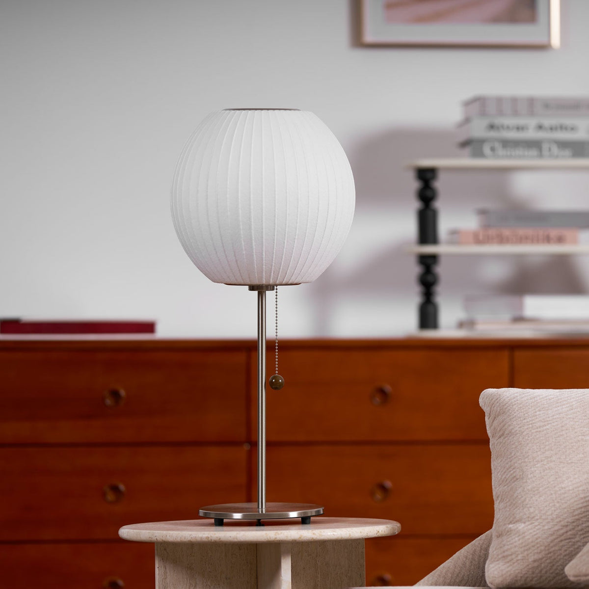 Faux Silk Bubble Table Lamp – detail 4