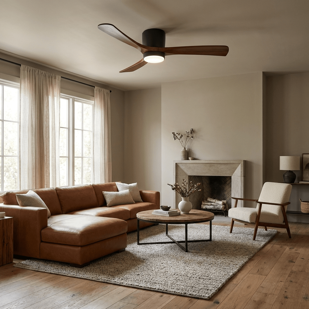 Nordic Wooden Ceiling Fan Light – detail 7