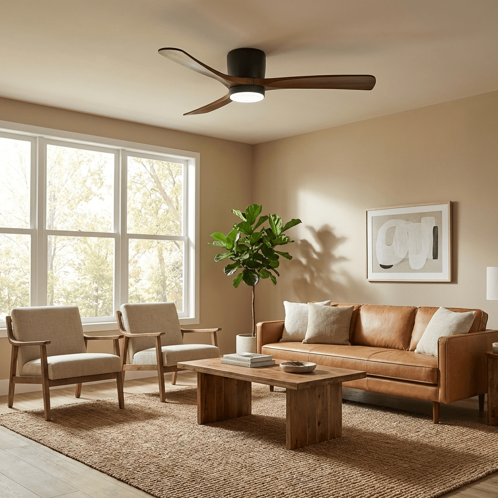 Nordic Wooden Ceiling Fan Light – detail 12