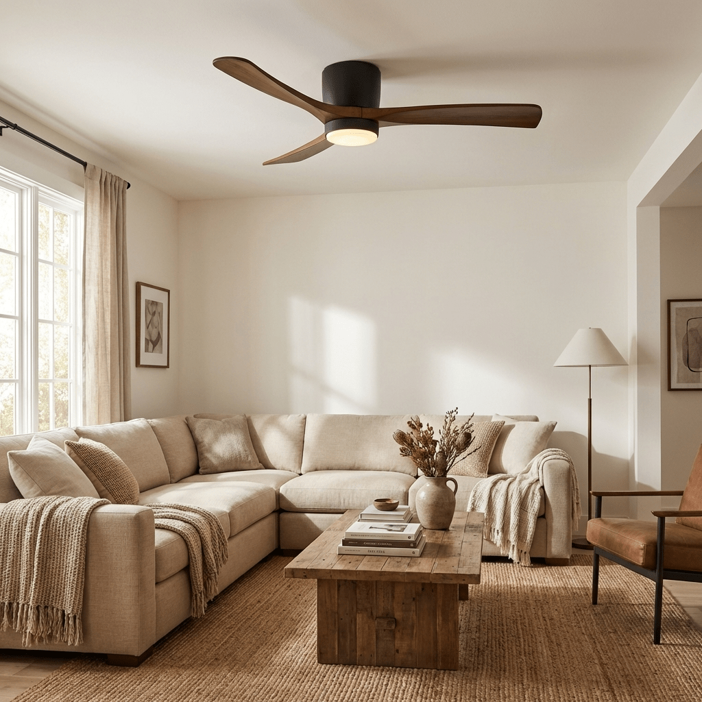 Nordic Wooden Ceiling Fan Light – detail 5