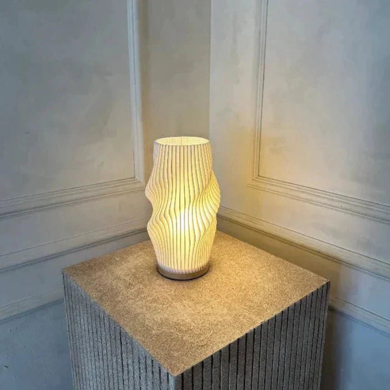 Ribbed Wave Table Lamp