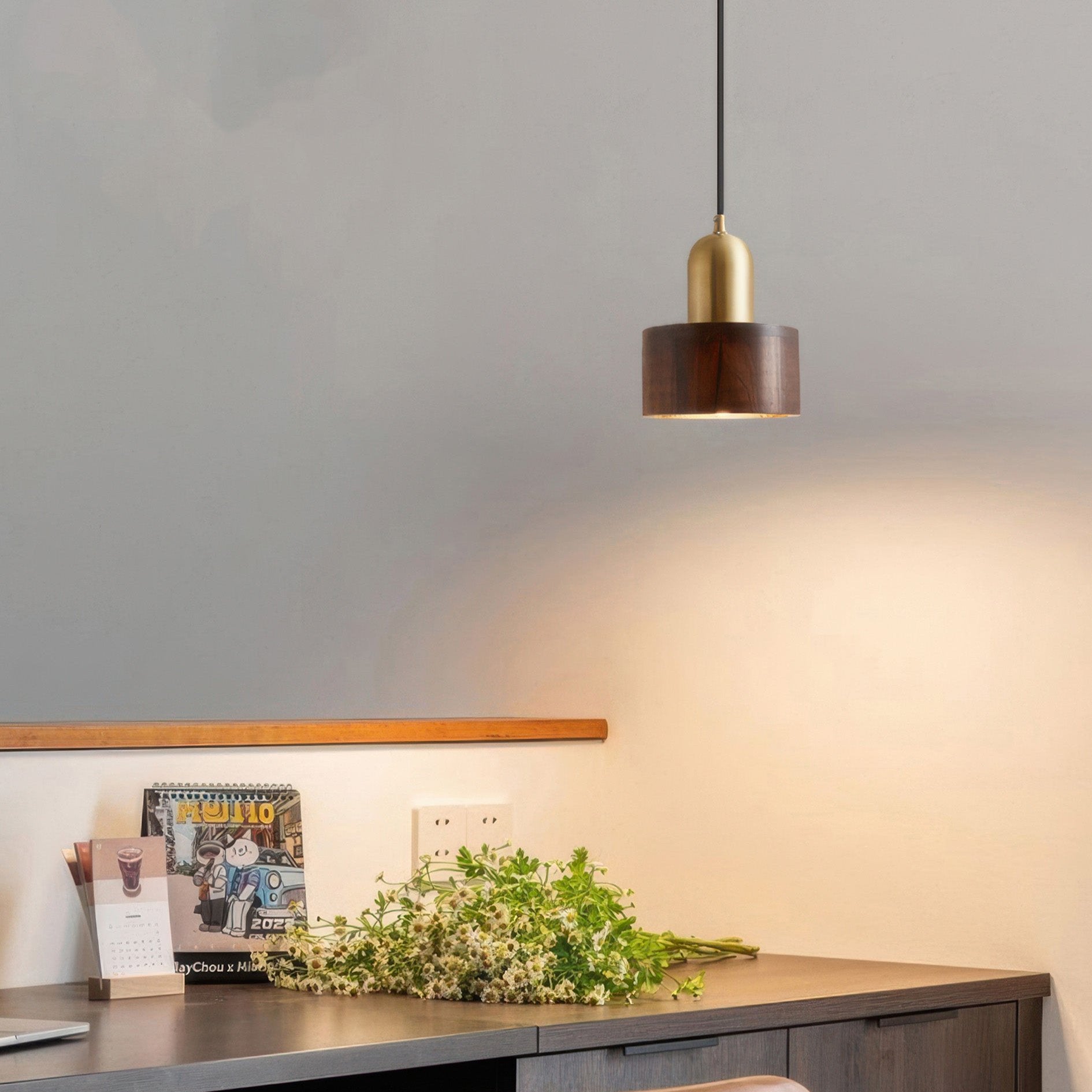 Sery Japanese Cone Pendant Light