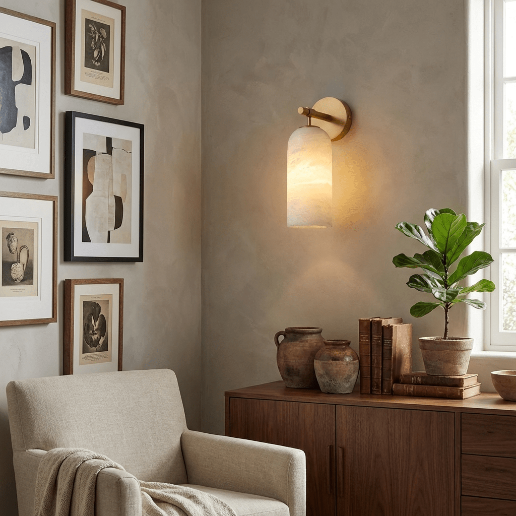 Hadeno Alabaster Wall Light