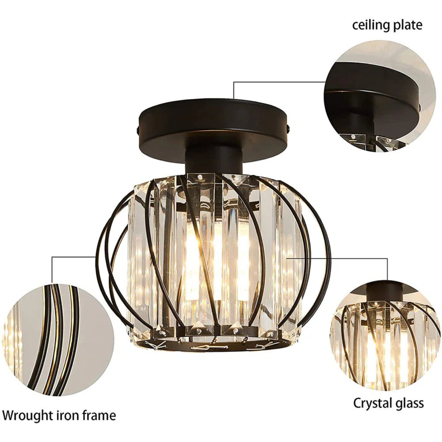 Cossera Crystal Ceiling Light