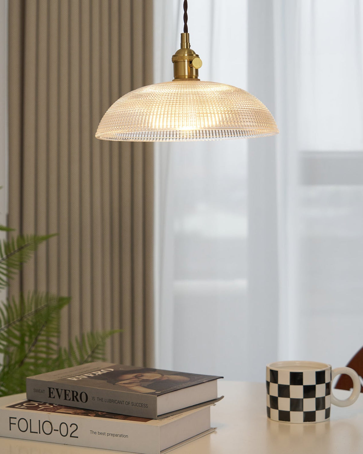 Ribbed Spiral Pendant Light – detail 26