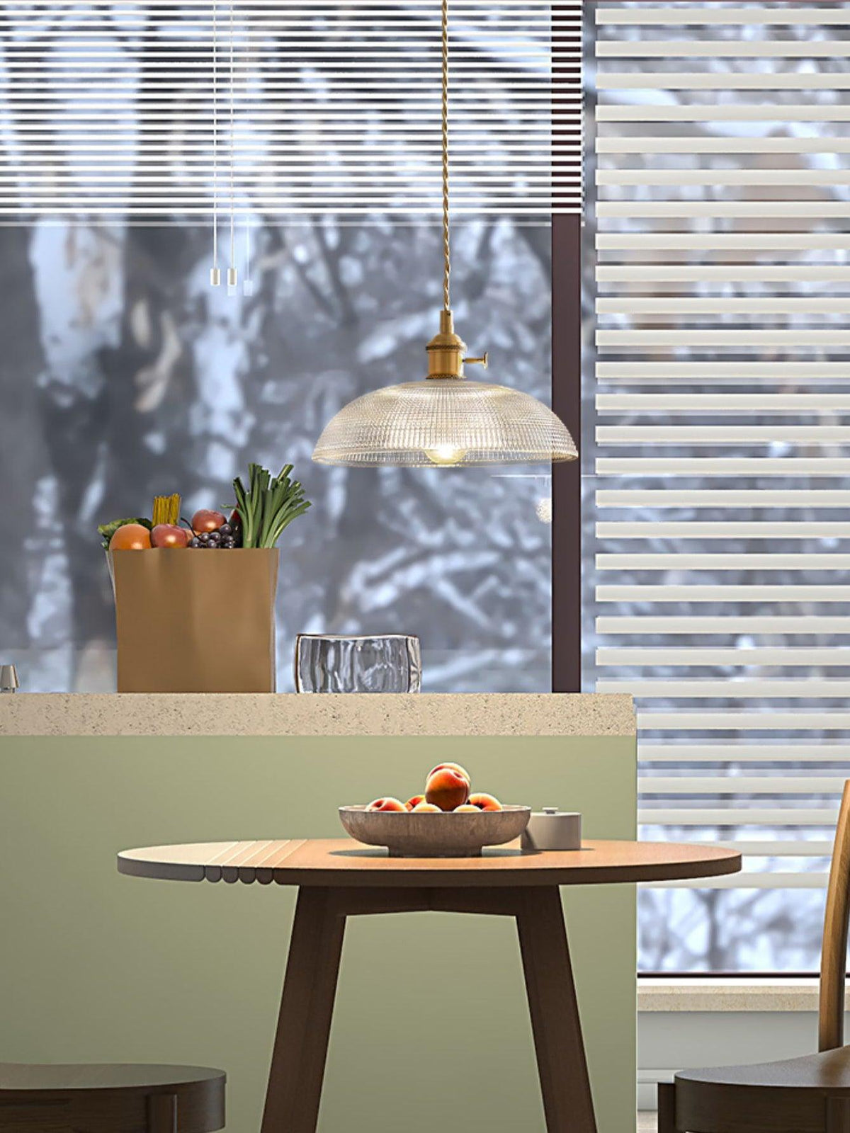 Ribbed Spiral Pendant Light – detail 9