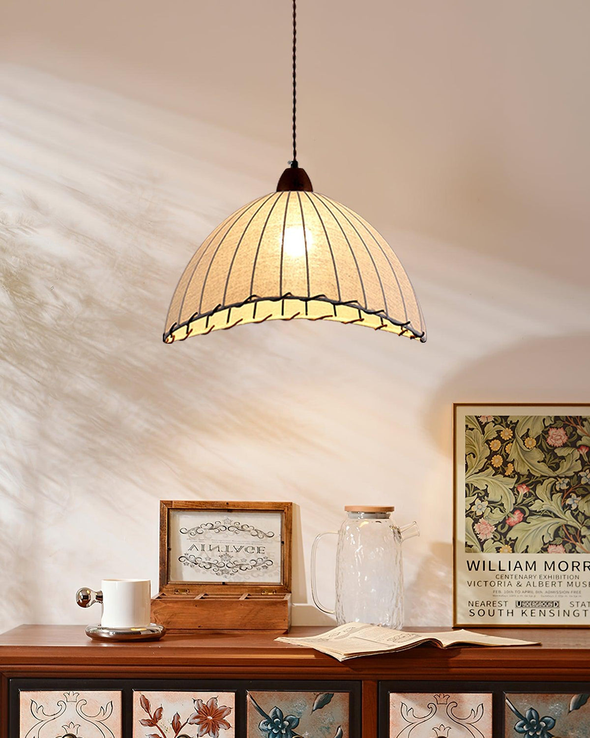 Bane Ribbed Pendant Light
