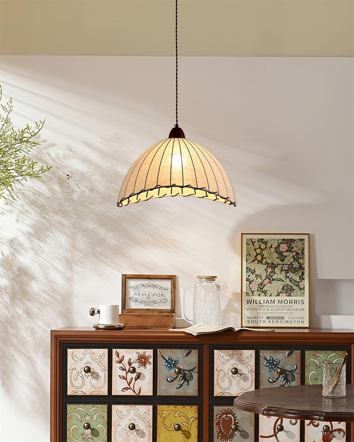 Bane Ribbed Pendant Light