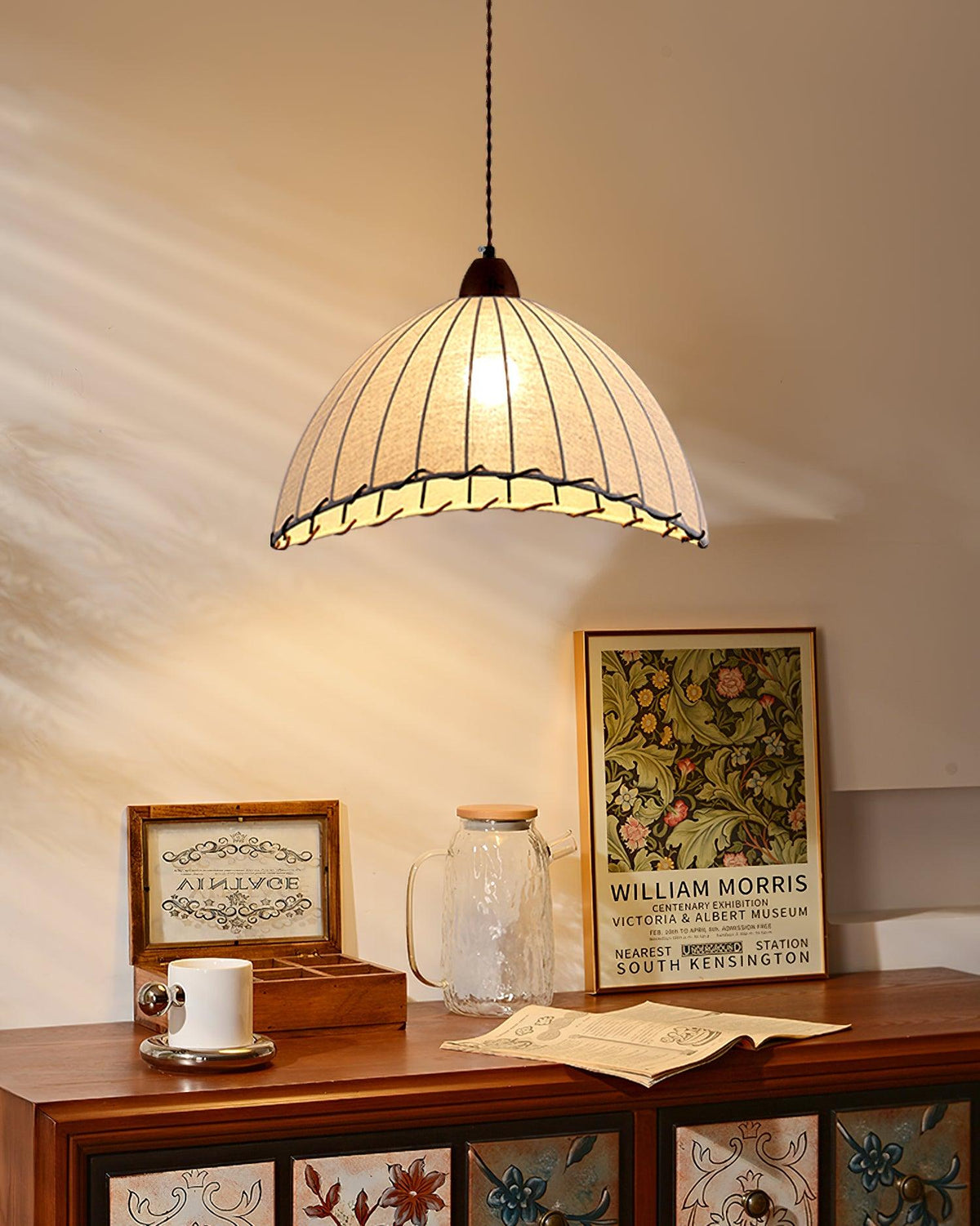 Bane Ribbed Pendant Light