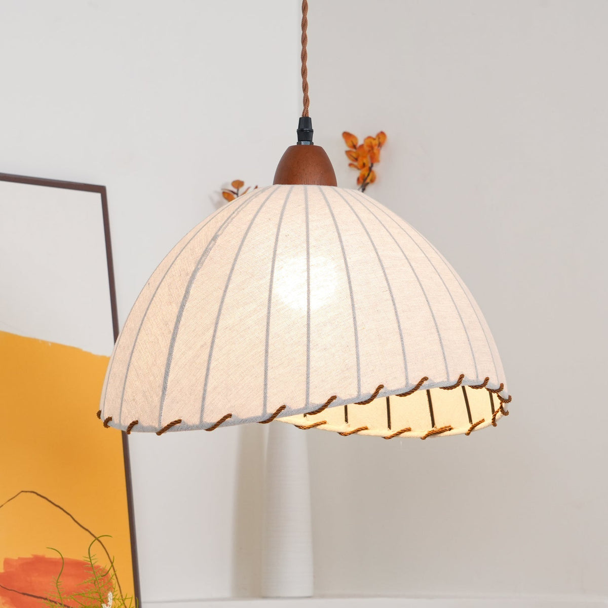 Bane Ribbed Pendant Light