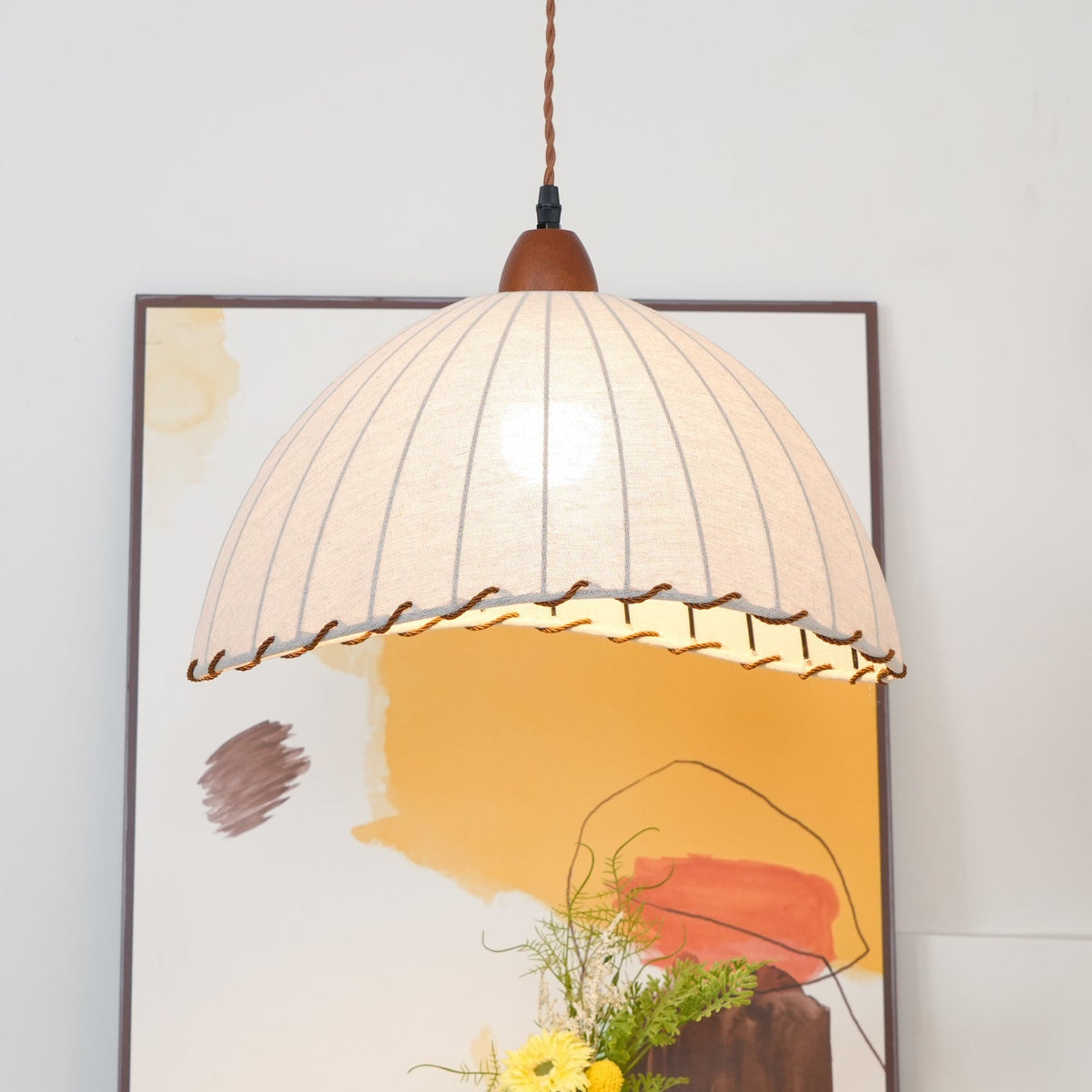 Bane Ribbed Pendant Light