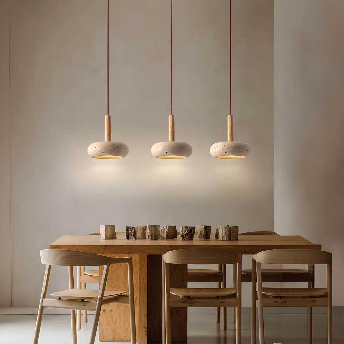 Sosa Round Travertine Pendant Light