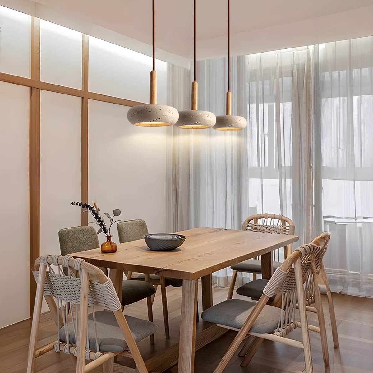 Sosa Round Travertine Pendant Light