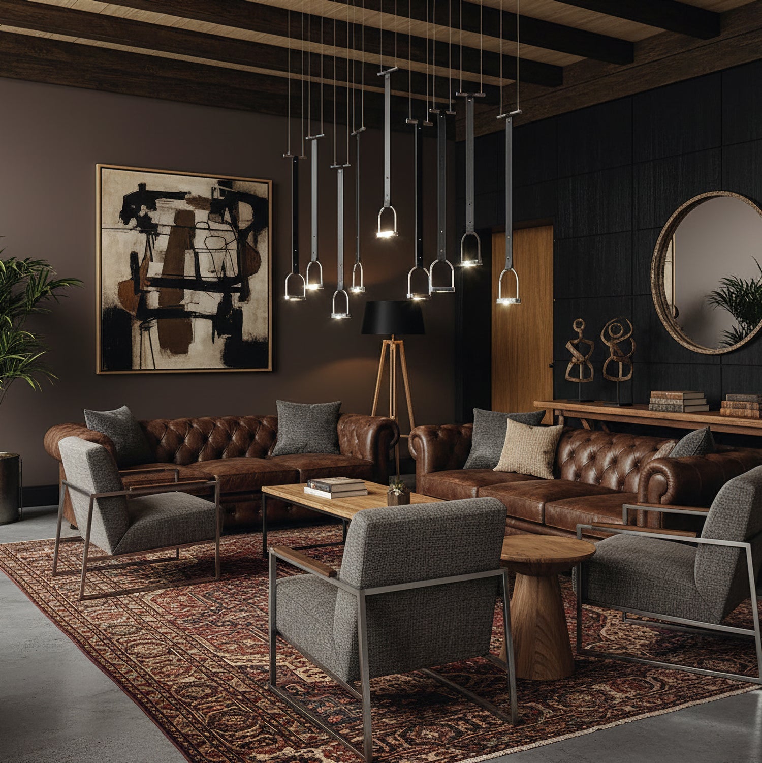 Pegavora Leather Strap Pendant Light